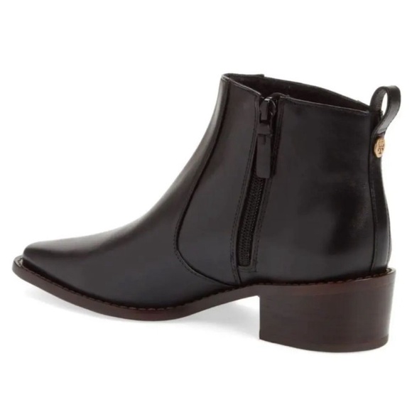 Tori Burch Zip Booties, Black Ankle Boots, Size 6 - Picture 4 of 16